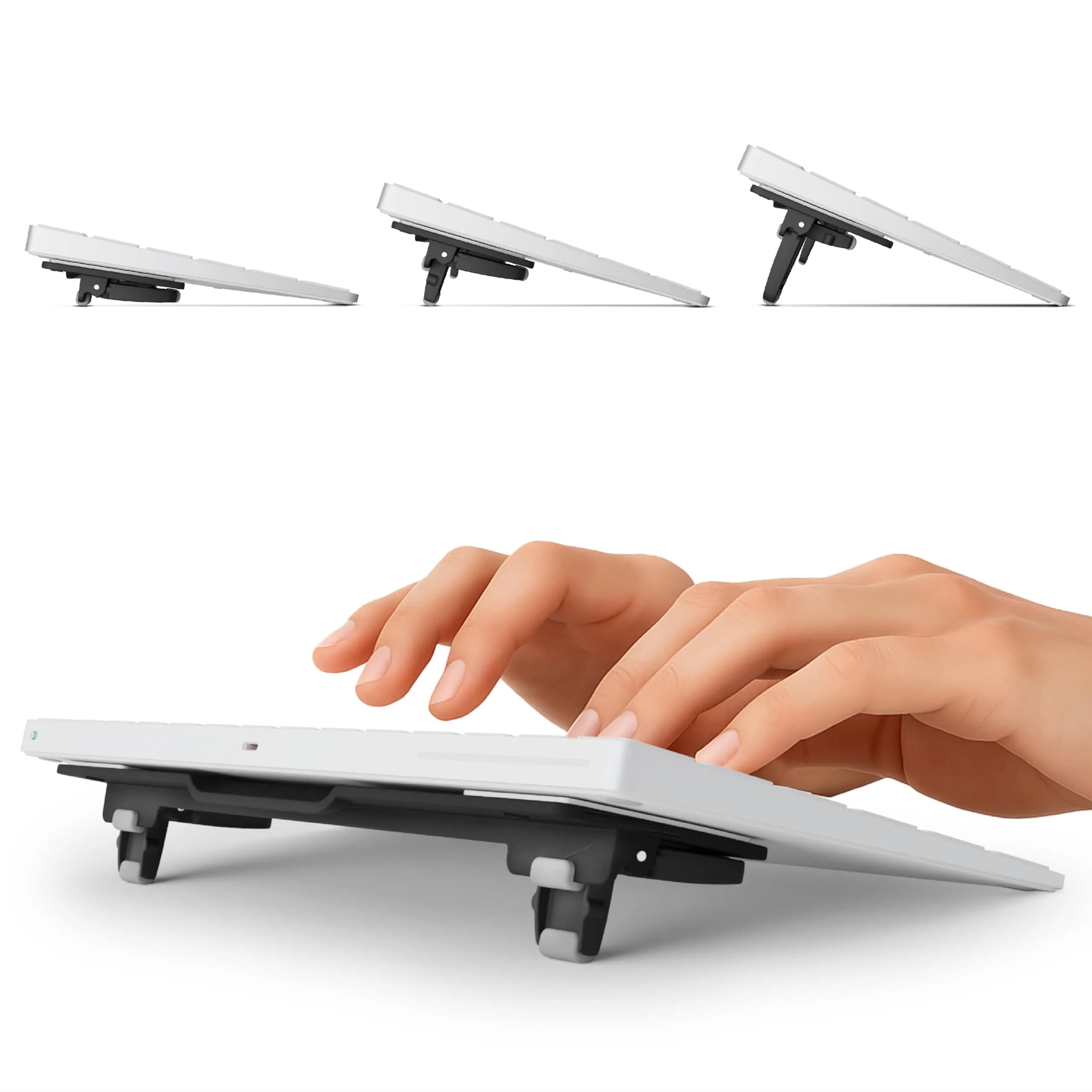 GPG2 ESC Flip Keyboard Stand for Desk, Adjustable Angles, Compatible with Apple Magic Keyboard & More