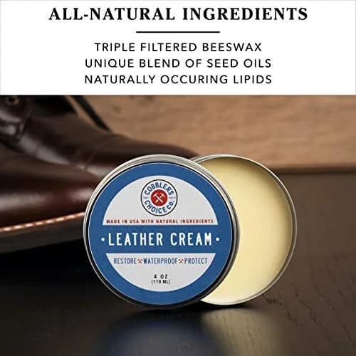 Cobbler's Choice Leather Cream - For Shoes, Boots & Bags with Beeswax | Conditions, Restores & Protects Leather thumbnail 4