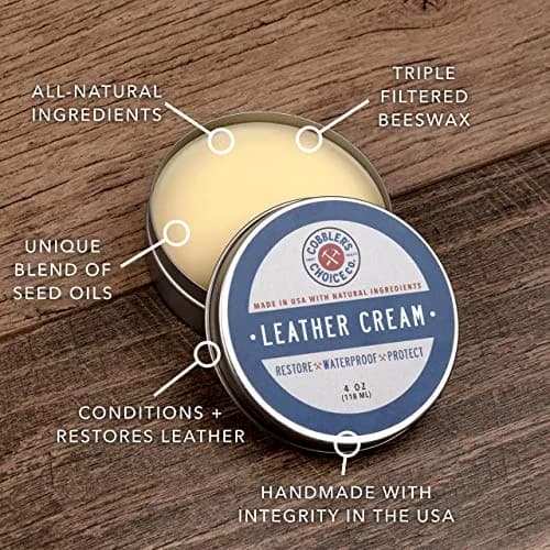 Cobbler's Choice Leather Cream - For Shoes, Boots & Bags with Beeswax | Conditions, Restores & Protects Leather thumbnail 3