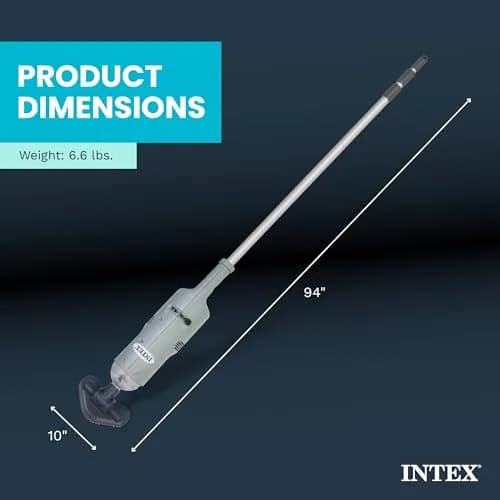 Intex 28620EP Rechargeable Handheld Pool Vacuum Cleaner with 94-inch Telescoping Pole | Cordless & Waterproof thumbnail 4