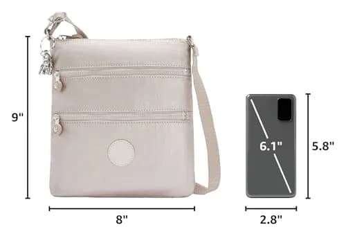 Kipling Keiko Mini Bag Water Resistant Nylon Adjustable Crossbody, Metallic Glow | Signature Style thumbnail 3