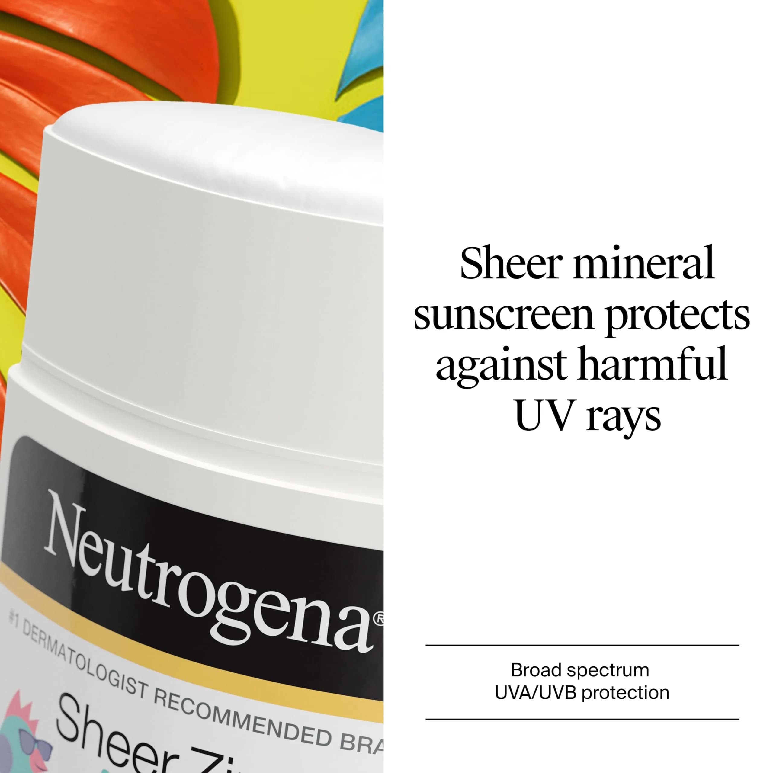 Neutrogena Sheer Zinc Oxide Kids Mineral Sunscreen Stick SPF 50+ | Residue-Free, Water Resistant Sun Protection - view 2