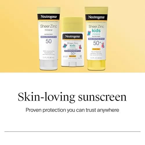 Neutrogena Sheer Zinc Oxide Kids Mineral Sunscreen Stick SPF 50+ 42g (1.5 Fl Oz) | Broad Spectrum UVA/UVB Protection thumbnail 6