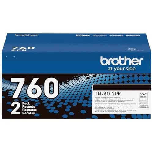 Brother Genuine High-Yield Black Toner Cartridge Twin Pack TN760 2Pk | 6,000 Pages Total thumbnail 7