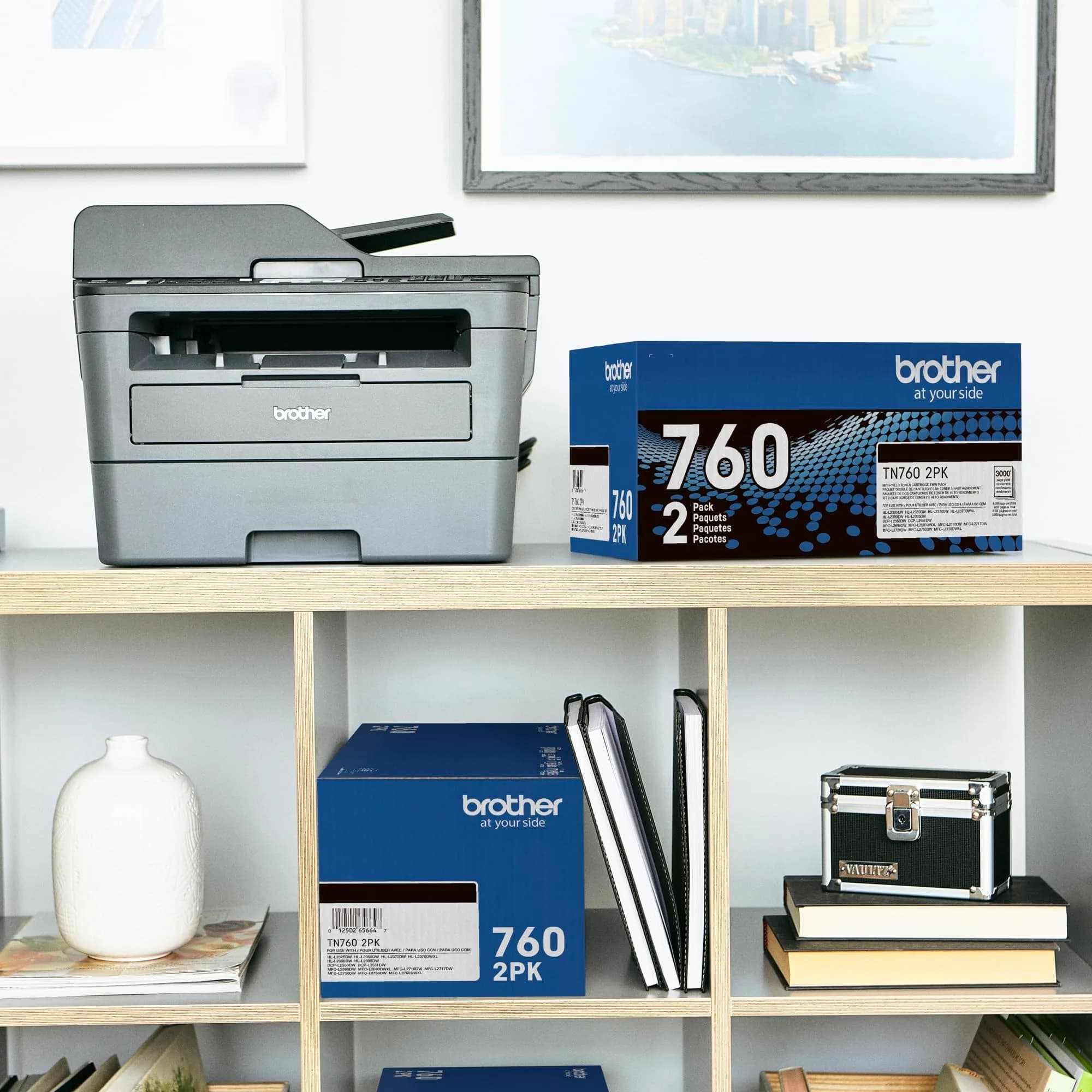 Brother Genuine TN7602PK High-Yield Black Toner Cartridge Twin Pack | Get 6000 Pages - view 3