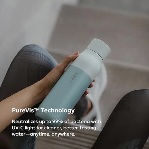 LARQ PureVis Self-Cleaning UV Insulated Stainless Steel Water Bottle 17 oz | Smart Hydration with UV-C Technology thumbnail 3