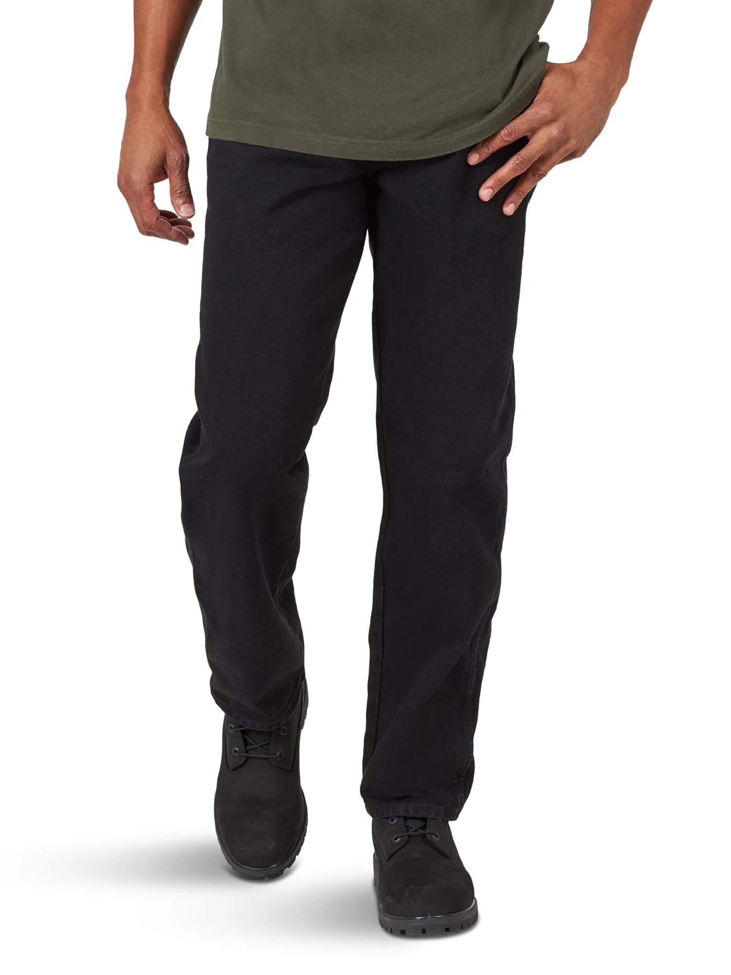 Rustler Men's Classic Relaxed Fit Jean, Black, 38W x 34L | Durable, Comfortable & Long-Lasting