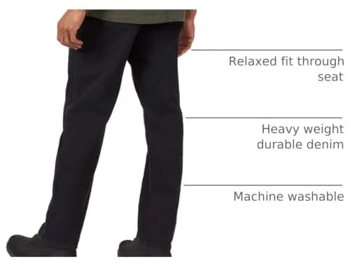 Rustler Men's Classic Relaxed Fit Jean, Black, 38W x 34L | Durable, Comfortable & Long-Lasting thumbnail 4