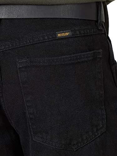 Rustler Men's Classic Relaxed Fit Jean, Black, 38W x 34L | Durable, Comfortable & Long-Lasting thumbnail 5
