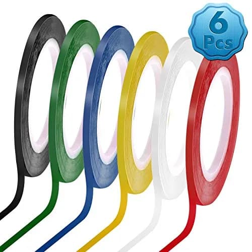 cridoz 1/8 inch Whiteboard Tape 6 Rolls (1296 ft Total) | Grid & Chart Tape for Organization thumbnail 1
