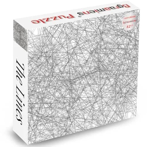 Bgraamiens Puzzle-The Lines 1000 Pieces | Challenging Black & White Art Puzzle for Adults & Kids thumbnail 2