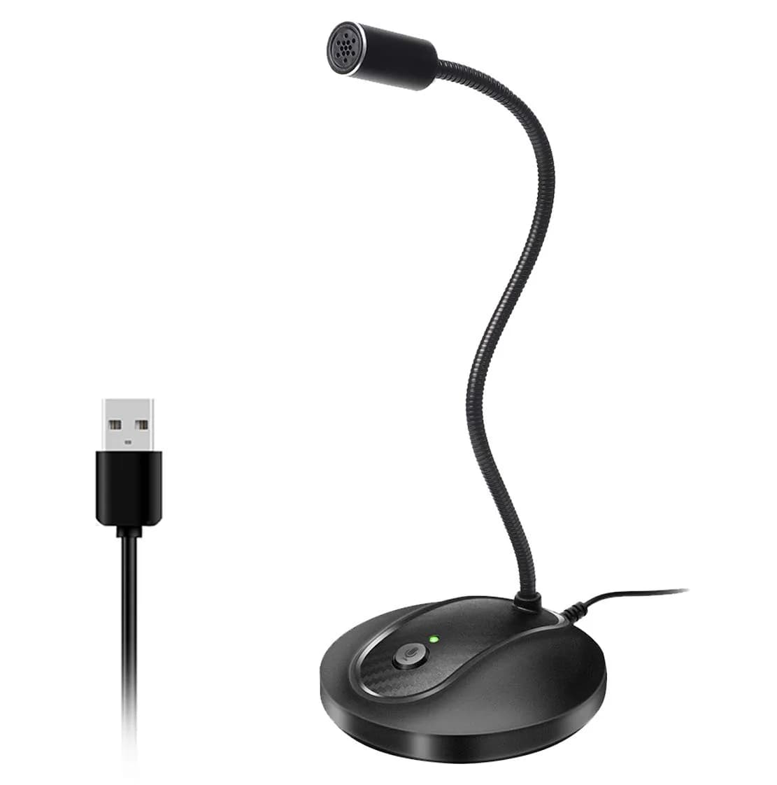 JOUNIVO USB Microphone JV-601 | 1.5m Cable, Noise-Canceling, Mute Button — JV-603