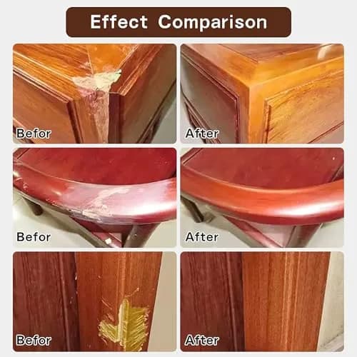 SEISSO Wood Repair Kit Touch Up Paint 12 Colors | Restores Furniture Scratches & Dents thumbnail 6