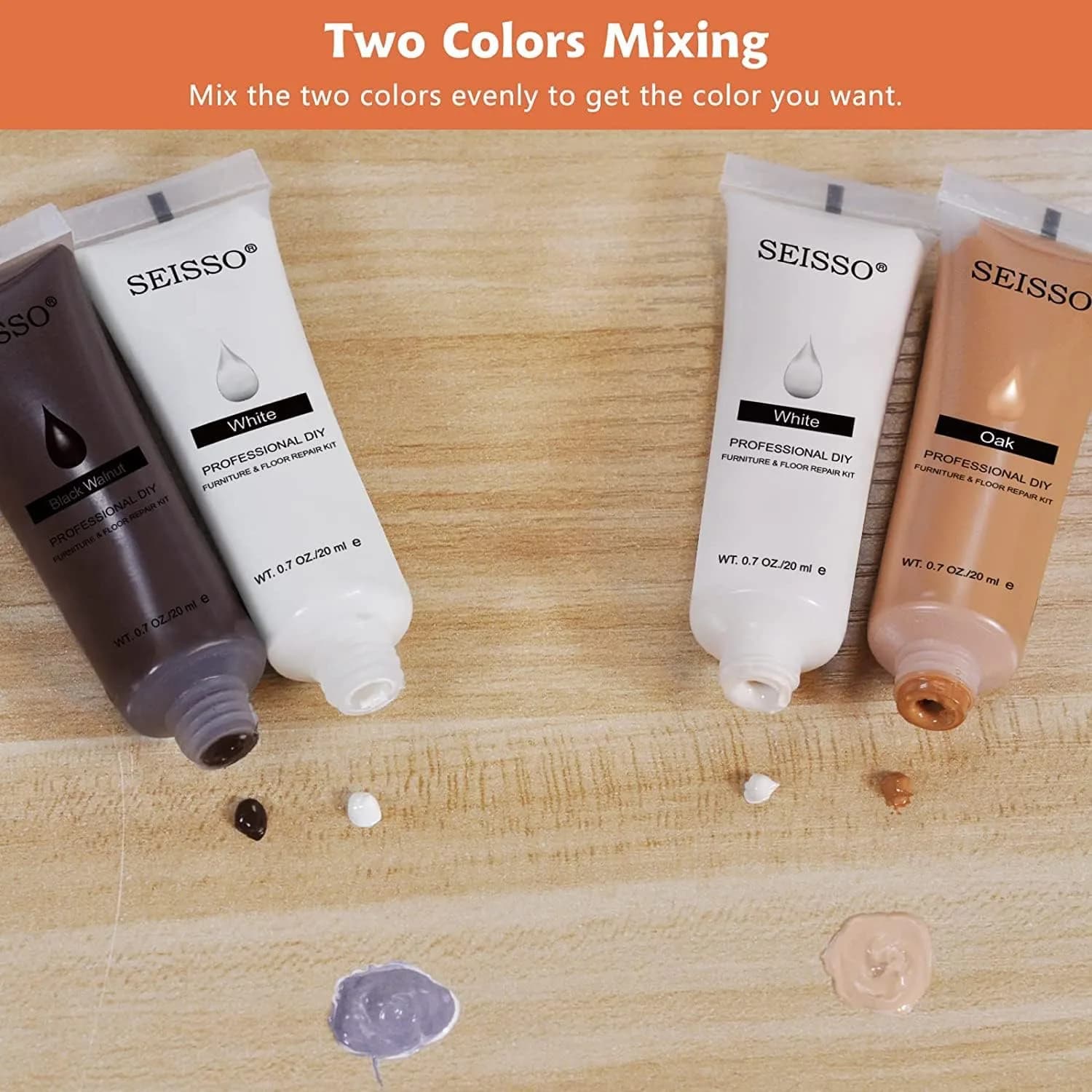 SEISSO Wood Repair Kit Touch Up Paint 12 Colors | Restores Furniture Scratches & Dents - view 4