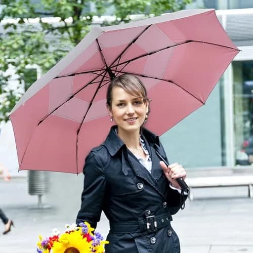 G4Free UPF 50+ UV Protection Travel Umbrella 46 Inch Sun Umbrella | Windproof & Waterproof with Silver Coating thumbnail 7