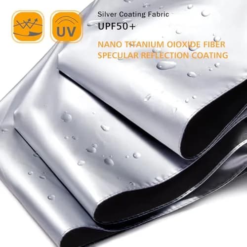 G4Free UPF 50+ UV Protection Travel Umbrella 46 Inch Sun Umbrella | Windproof & Waterproof with Silver Coating thumbnail 2