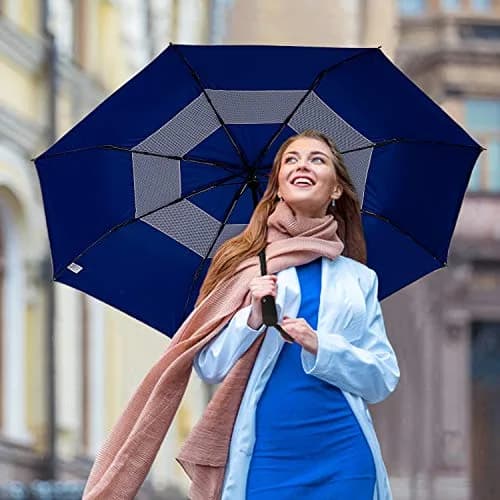 G4Free UPF 50+ UV Protection Travel Umbrella 46 Inch Sun Umbrella | Windproof & Waterproof, Auto Open/Close, Compact Size thumbnail 7