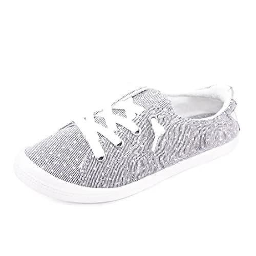 BENEKER Women's Low Top Canvas Sneakers with Polka Dots, Size 8 (US 8 / 25.4 cm) thumbnail 1