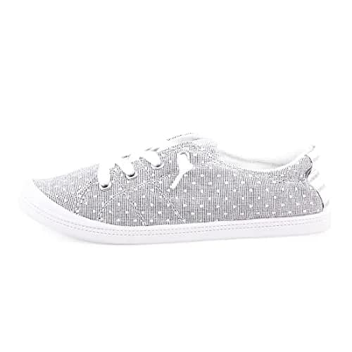 BENEKER Women's Low Top Canvas Sneakers with Polka Dots, Size 8 (US 8 / 25.4 cm) thumbnail 5