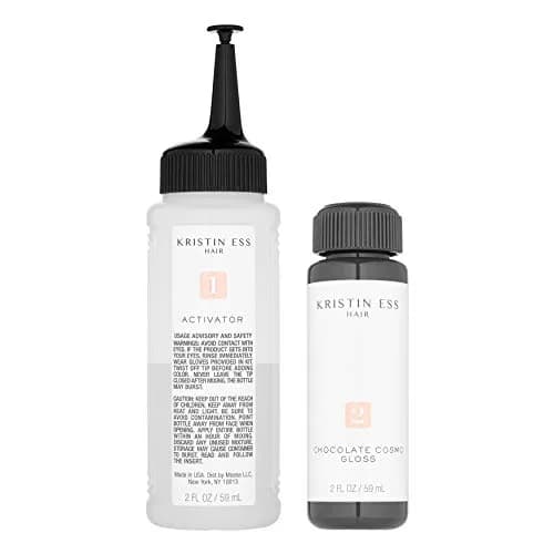 Kristin Ess Hair Gloss Chocolate Cosmo Dark Golden Brown 118ml (4 Fl Oz) | Semi-Permanent Color Depositing Conditioner for Vibrant Shine thumbnail 6