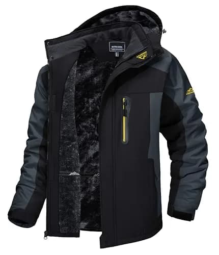 TACVASEN Men's Waterproof Ski Jacket XL (1.17 kg / 2.6 lb) | Windproof Fleece Lined Snowboard Coat thumbnail 1