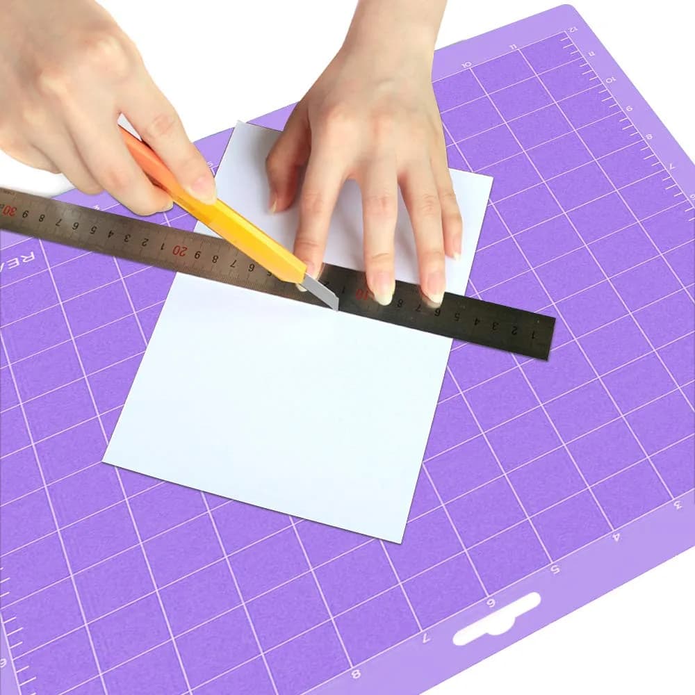 REALIKE 12x12 inch StrongGrip Cutting Mat (3 Mats, Purple) | Perfect for Cricut Crafts & Quilting - view 6