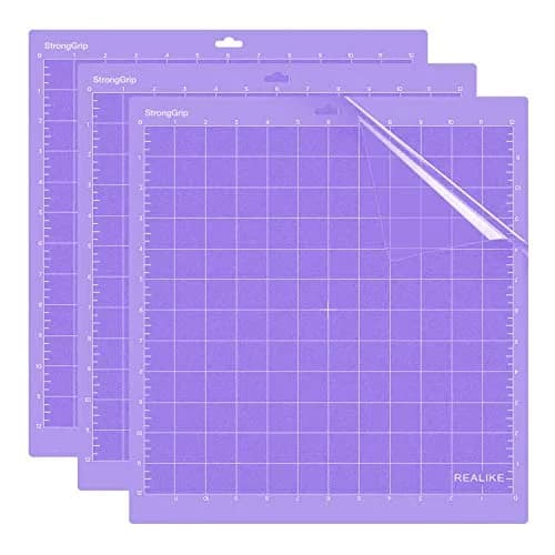 REALIKE 12x12 inch StrongGrip Cutting Mat (3 Mats, Purple) | Perfect for Cricut Crafts & Quilting thumbnail 1
