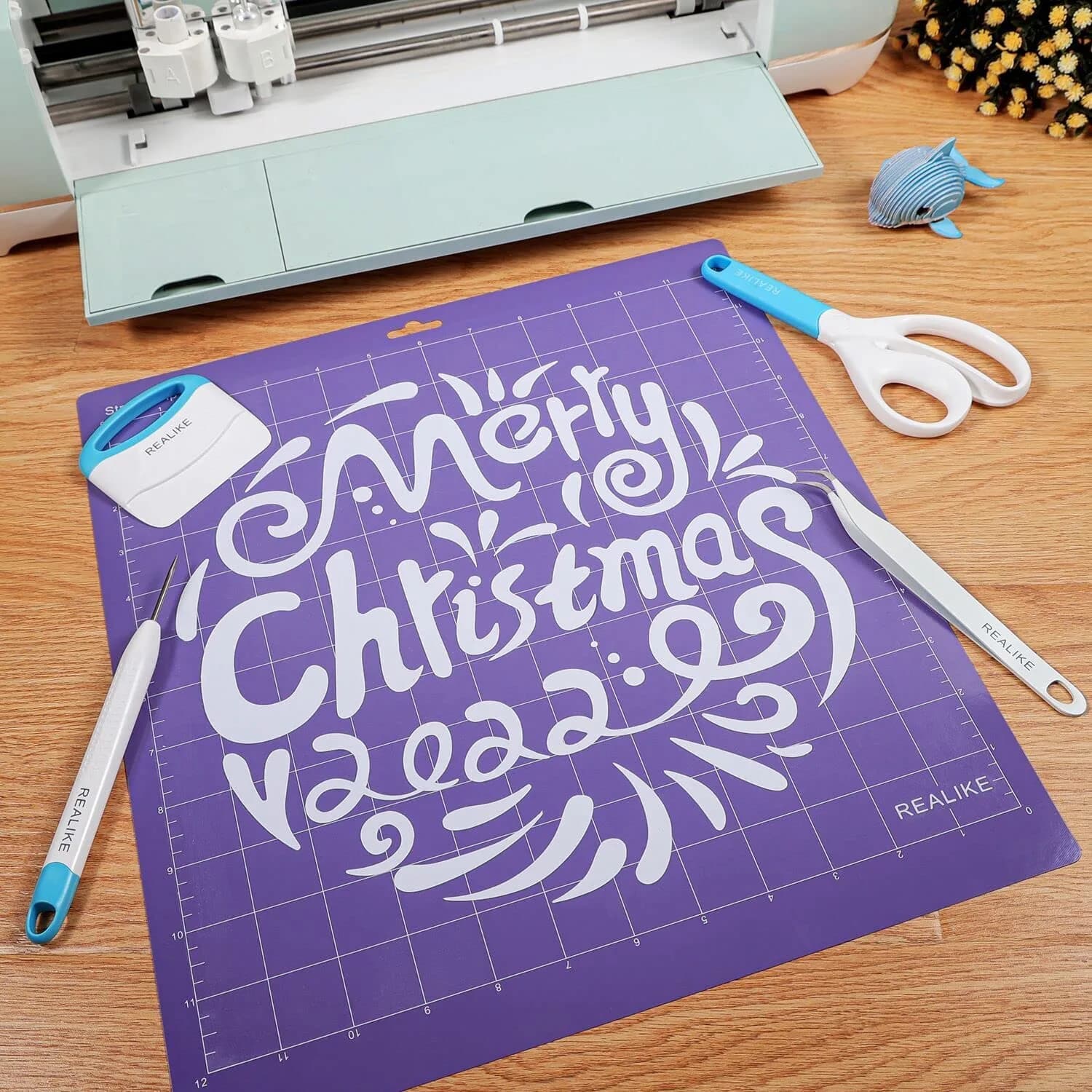 REALIKE 12x12 inch StrongGrip Cutting Mat (3 Mats, Purple) | Perfect for Cricut Crafts & Quilting - view 4