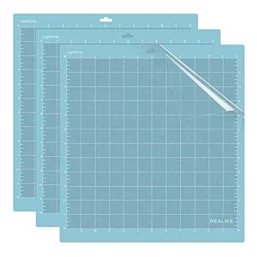 REALIKE 12x12 LightGrip Cutting Mat (3 Pack) | Gridded Adhesive Non-Slip Mat for Cricut Crafts thumbnail 1