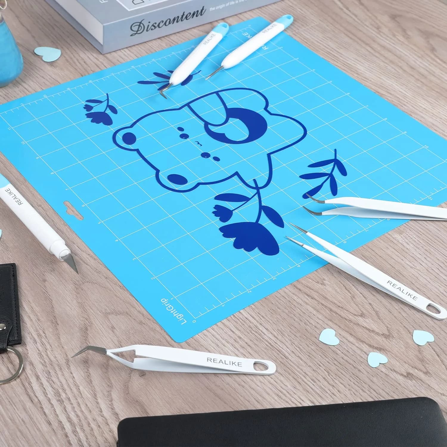 REALIKE 12x12 inch Blue LightGrip Cutting Mat (3 Mats) for Cricut Crafts - view 3
