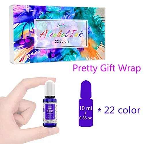 Limino Alcohol Ink Set 22 Colors 220ml (7.44 Fl Oz) | Highly Pigmented for Resin Art & Crafts thumbnail 6