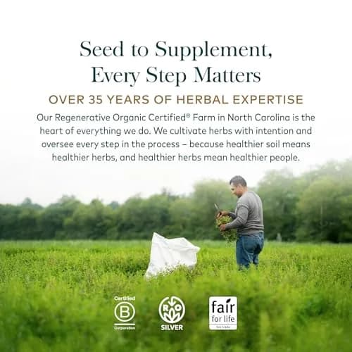 Gaia Herbs Vitex Berry 1000 mg Organic Chaste Tree Vegan Liquid Phyto-Caps 120 Count (60 Servings) | Supports Hormone Balance & Healthy Menstrual Cycle thumbnail 8