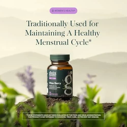 Gaia Herbs Vitex Berry 1000 mg Organic Chaste Tree Vegan Liquid Phyto-Caps 120 Count (60 Servings) | Supports Hormone Balance & Healthy Menstrual Cycle thumbnail 3