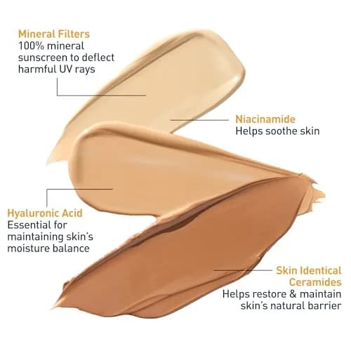 CeraVe Tinted Sunscreen SPF 30 Moisturizer Medium 1.7 Fl Oz (50 ml) | Dermatologist-Developed Mineral Sunscreen thumbnail 4