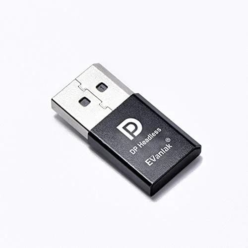 EVanlak DisplayPort Headless Ghost Display Emulator 4K DP Dummy Plug | Supports 3840x2160@17Hz thumbnail 3