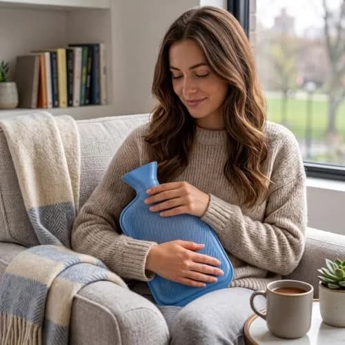 SteadMax 2 Pack Hot Water Bottles 2L | Durable Rubber Heat Therapy for Pain Relief thumbnail 2