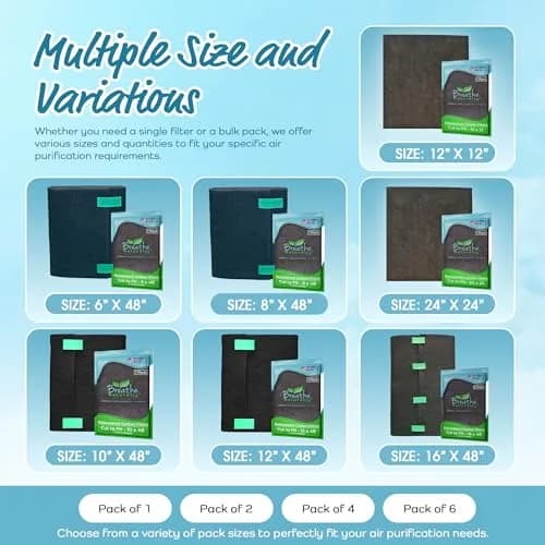 Breathe Naturally Universal Cut To Fit Activated Carbon Air Filter 16x48 | Premium USA Made Odor & Pollutant Filter thumbnail 5
