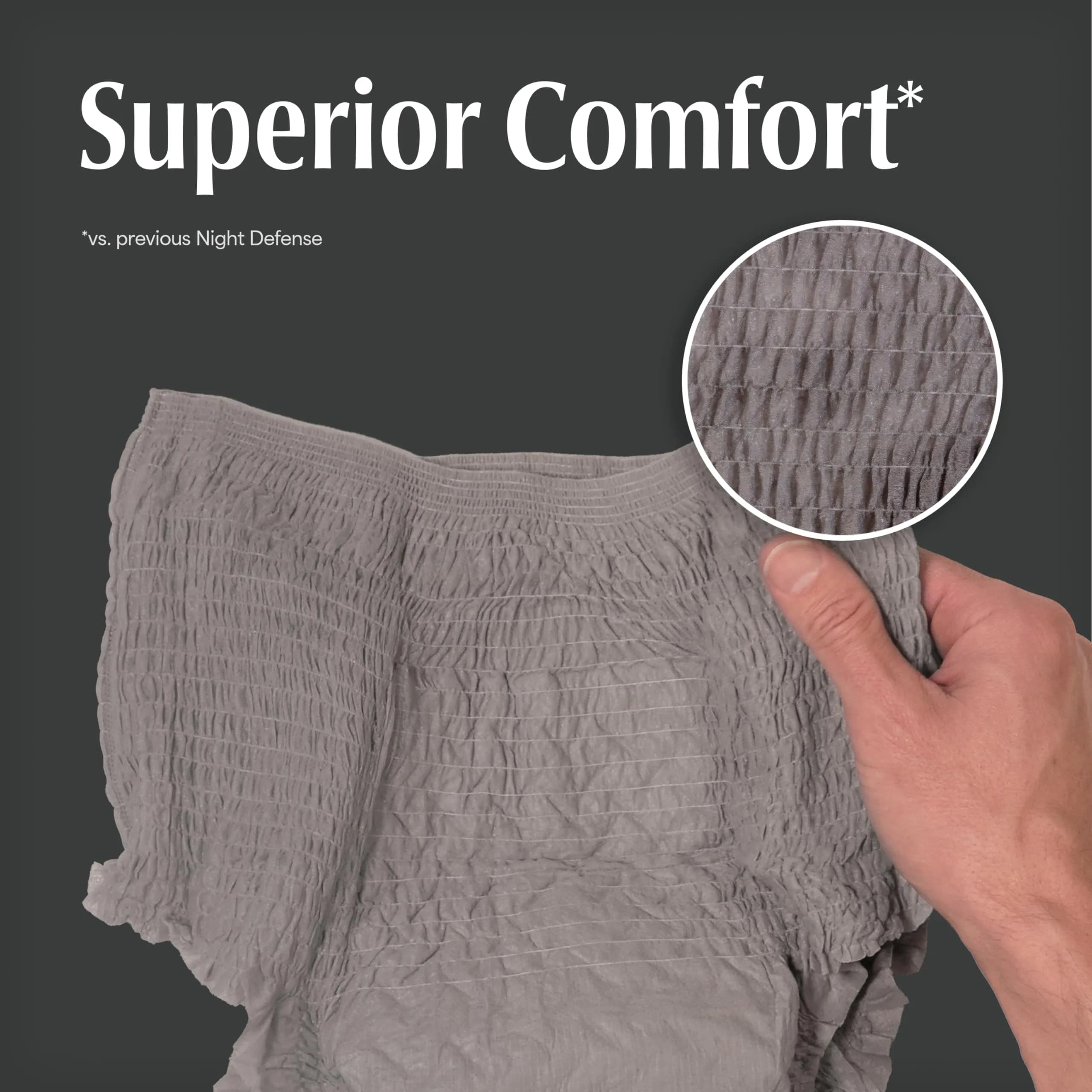 Depend Night Defense Adult Diapers for Men, Overnight, Large, Grey, 14 Count | Up to 12 Hours Protection - view 5