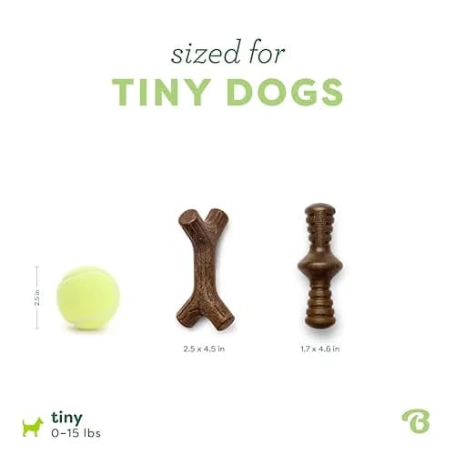 Benebone 2-Pack Maplestick/Zaggler Durable Dog Chew Toys, Tiny, 3.8 oz (108 g) | Real Bacon & Maple Wood Flavors thumbnail 4