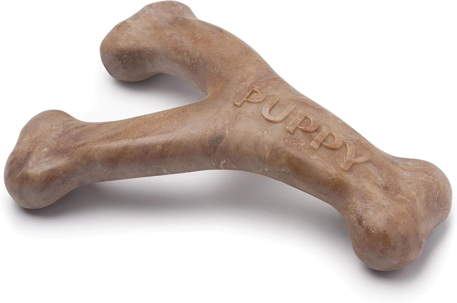 Benebone Puppy Wishbone Dog Chew Toy, Real Bacon, Small | Durable Nylon Chew for Teething Pups — Puppy Small