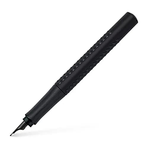 Faber-Castell Grip Edition Fountain Pen - All Black, Medium Nib | Smooth Ink Flow Writing Instrument thumbnail 1