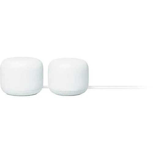 Google Nest Wifi Router - Mesh Wi-Fi System - 2 Pack | Covers 4400 sq ft, Handles 200 Devices thumbnail 1