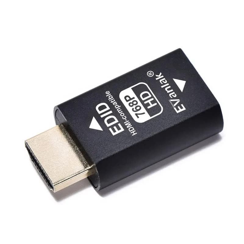 EVanlak HDMI EDID Emulator Passthrough 3rd Gen 1.6in (4.1cm) | Maintains Display Resolution for Seamless Connectivity thumbnail 2