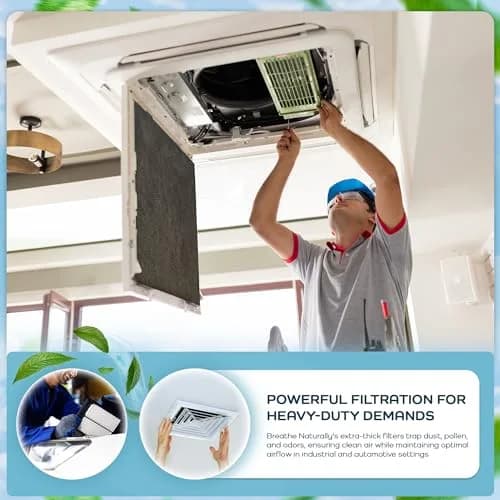 Breathe Naturally Universal Cut-to-Fit Carbon Activated Air Filter 16x48 inches (40.6cm x 121.9cm) | Captures Smoke, Odors & Pollutants thumbnail 6