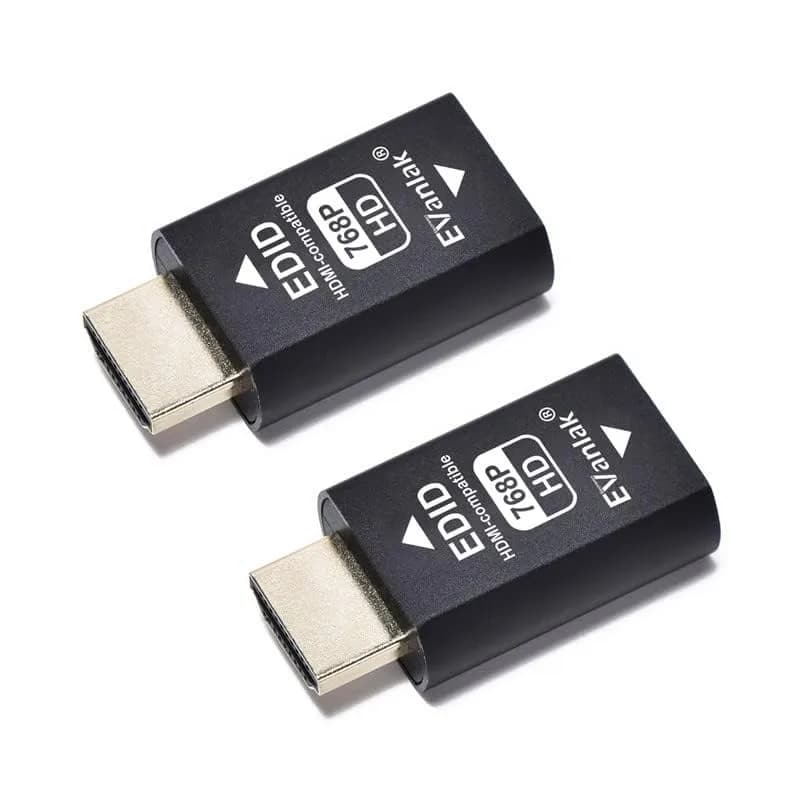 EVanlak HDMI EDID Emulator Passthrough 768-2P 2-Pack | Maintains Display Resolution - view 2