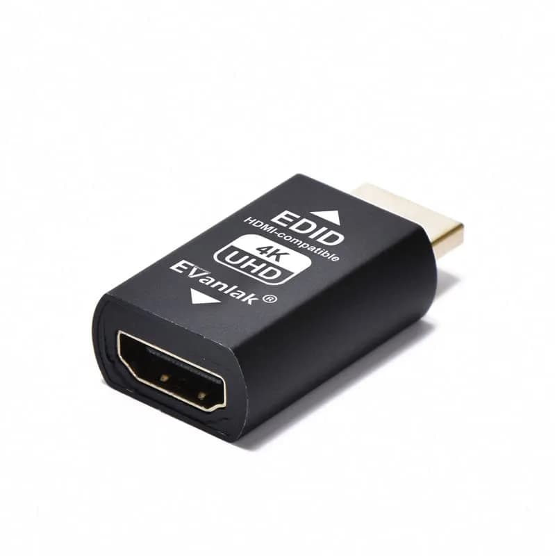 EVanlak HDMI EDID 4K-1P Emulator Passthrough 3rd Gen - Maintains 4K Resolution - view 4