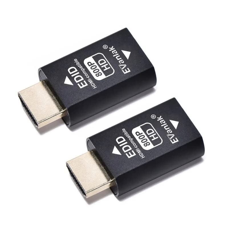 EVanlak HDMI EDID 800-2P Emulator Passthrough 3rd Gen - Maintains Display Resolution - main product image