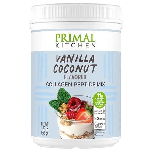 Primal Kitchen Vanilla Coconut Collagen Fuel Drink Mix 20 Ounces (567g) | 11g Bovine Collagen Peptides for Skin, Hair & Nails thumbnail 1