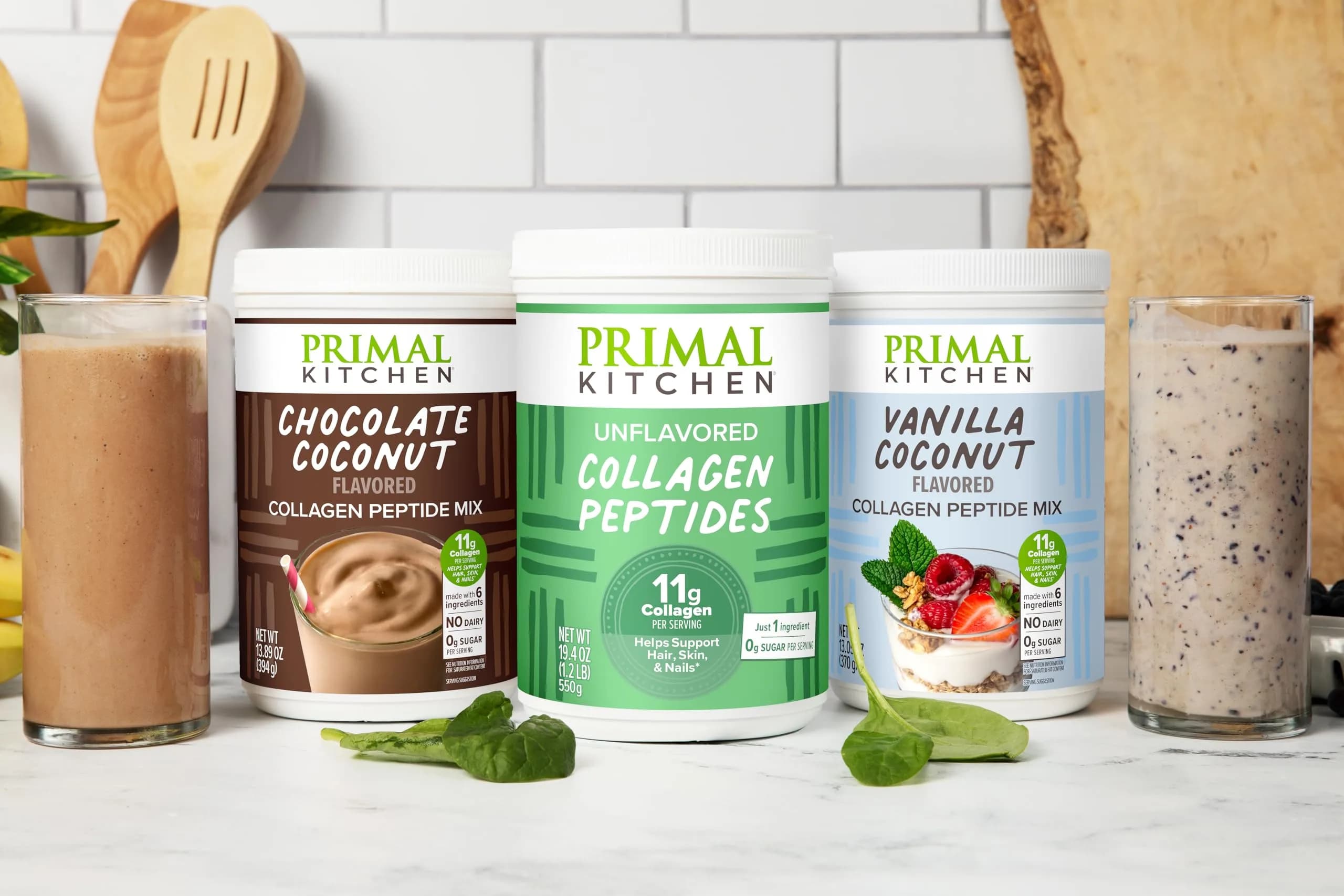 Primal Kitchen Vanilla Coconut Collagen Fuel Drink Mix 20 Ounces (567g) | 11g Bovine Collagen Peptides for Skin, Hair & Nails - view 3