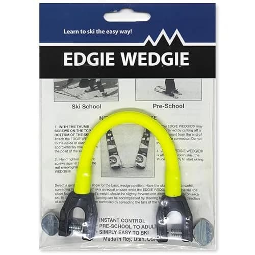 Edgie Wedgie Original Kids Ski Tip Connector Yellow | Connects Ski Tips for Balance & Control thumbnail 1